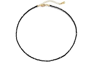 Dainty Black Spinel Choker Bead Necklace: Shine with Confidence