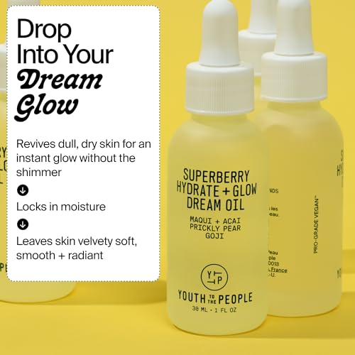 Youth To The People K21 Superberry Hydrating Face Oil For Dry, Glowing Skin - Fast Absorbing Facial Oil & Makeup Primer Made thumb #2