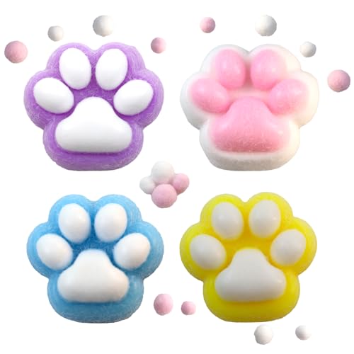 ZITUZY Juego de 4 juguetes para apretar las patas de gato, para concentrarse, aliviar la ansiedad, antiestrés