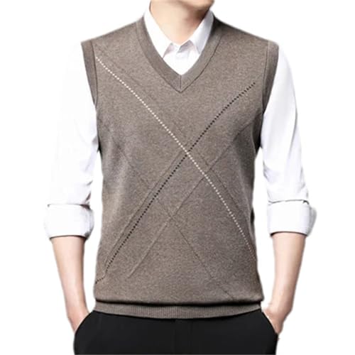 Men's Winter Sweater Vest Classic V-Neck Sleeveless Slim Pullover Sweaters Vest Knitted Waistcoats - Main Image