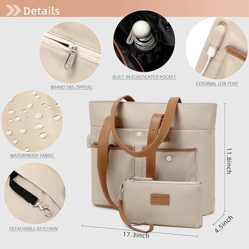 Bolso para laptop mujer 15.6 pulgadas con USB y nylon miniatura 6