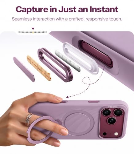 TORRAS Q3 Wind for iPhone 18 Pro Case, Liquid Silicone, 360 Magnetic Stand - image 8