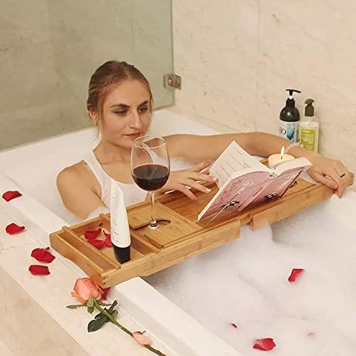 bath tray - wooden tray- bath caddy - bathroom caddy - bath tray wood - wooden bath tray - bamboo tray - bathtub caddy tray - wooden bath tub caddy - bath caddy tray - expandable bath tray