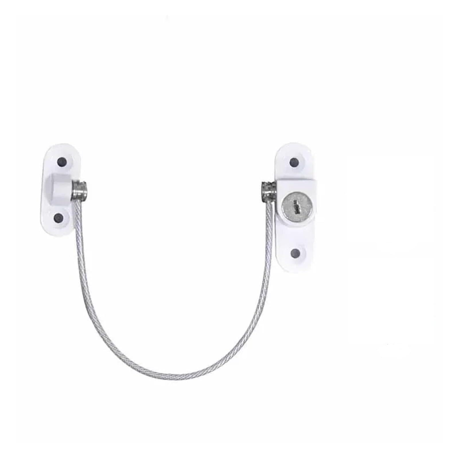 Jfnklfg White Child Safety Window Limiter Lock Stainless Steel Cable Use Screws To Fix Protection Multifunction Locks For Home Office(White)