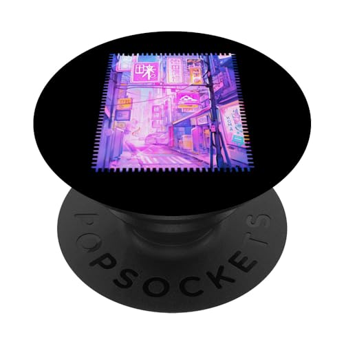 Japón City Pop Retro Anime Vaporwave Kawaii Estética PopSockets PopGrip Intercambiable