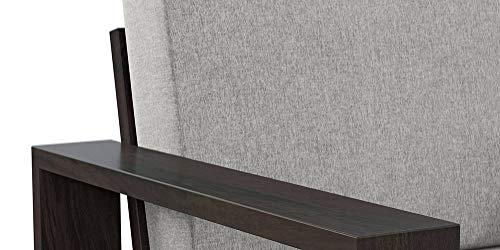 Image of Urban Ladder Parsons Wooden Sofa 3 Seater - American Walnut Finish (Colour : Vapour Grey)