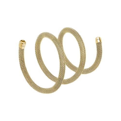 Collier et bracelet modulable femme Breil New Snake en acier doré de 50 cm