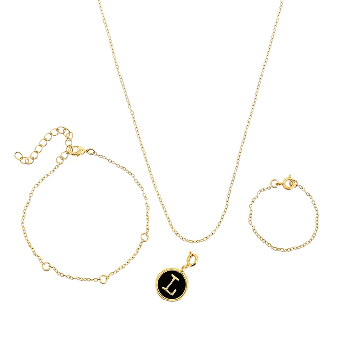 Valentine's Day Collection Alphabet L Black Enamel Charm|Valentine Gift For Her|Gift For Wome|Gift For Her|