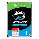 Seagate SkyHawk, interne Festplatte 1 TB HDD, Videoaufnahme bis zu 64 Kameras, 3.5 Zoll, 64 MB Cache, SATA 6 Gb/s, silber, FFP, inkl. 3 Jahre Rescue Service, Modellnr.: ST1000VXZ05