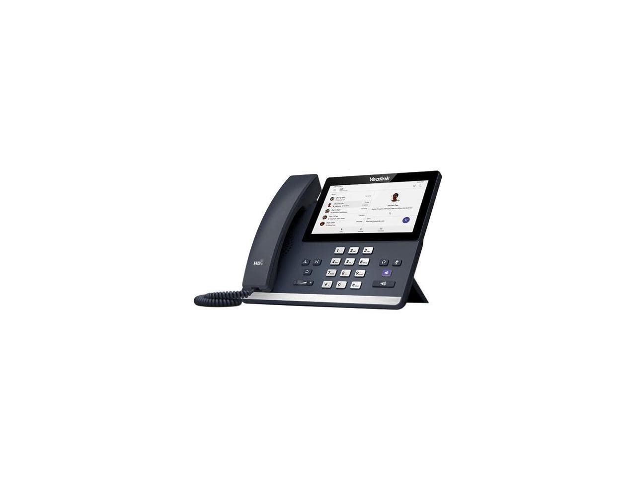 yealink mp56 microsoft ip phone, android 9, 7' 800x480 capacitive touch screen, built in bt, dual band wi-fi, usb, dual gigabit, poe, teams edition