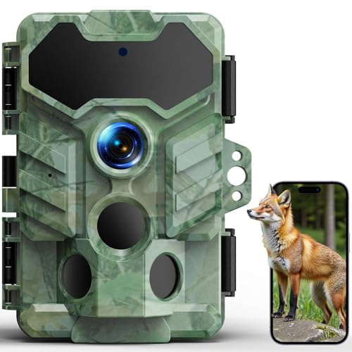 VOOPEAK Cellular Trail Camera, 32MP 1080P Trail Camera with WiFi and Bluetooth, 32GB SD Card 130°