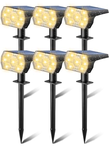 Kaxiida Solar Lights Outdoor Waterproof IP68, 3 Lighting Models Solar