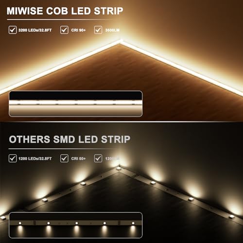 Tira LED COB MIWISE 6.1 m Luz Cálida 3000K Dimmable miniatura 3