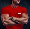 GYM CLOTHES for MEN Gym T Shirt Bodybuilding T Shirts Gym Clothes – BEBAK Workout Top Training Tops Arnold Schwarzenegger inspired design T Shirt MMA (Red, 3XL) #2