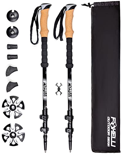Foxelli Carbon Fiber Trekking Poles