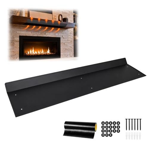 Mantel Protector 47' x 10', Metal Fireplace Heat Deflector Shield