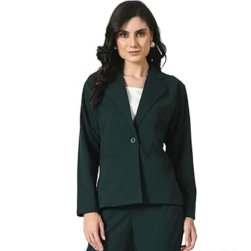 office purple Cotton Blend Women's Blazer – Full Sleeves, Notched Lapel, Single-Breasted, 2 Pockets, Formal & Casual Wear-picture-23