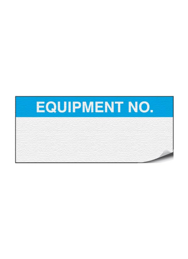 Equipment No. - Vinyl/Nylon Cloth 38mm x 15mm Labels Stickers - Price per Pack of 140 Labels (P/NO. 7827296AMZ)