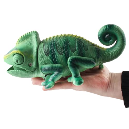 Lézard électrique vert à télécommande et effets de lumière