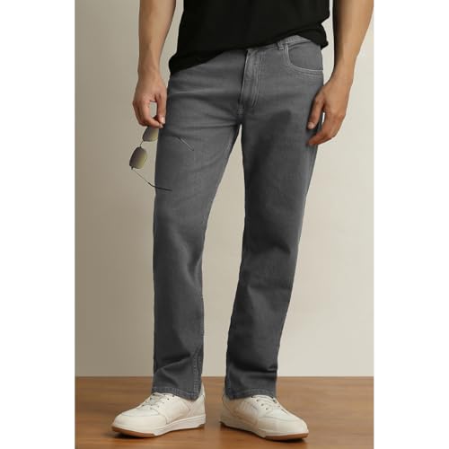 Image of Peter England Men's Regular Fit Denim Jeans for Daily Casual Wear