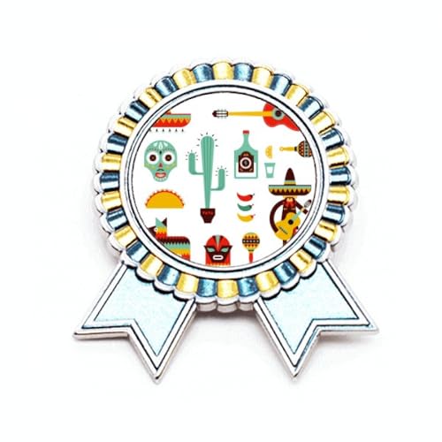 Broche guitare Sombrero finition métal de qualité pour collectionneur