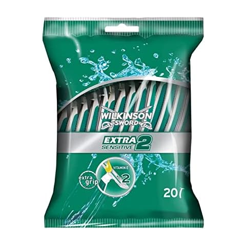 WILKINSON SWORD - Extra 2 For Men | Sensitive | 20 x Disposable Razors Cover