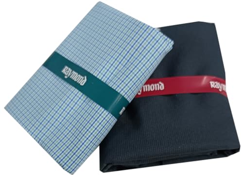 Image of Raymond Premium Unstitched Formal Shirt Fabric, Cotton Blend Stripes, 150 x 150 cm, Regular Fit, Professional Wear Collection