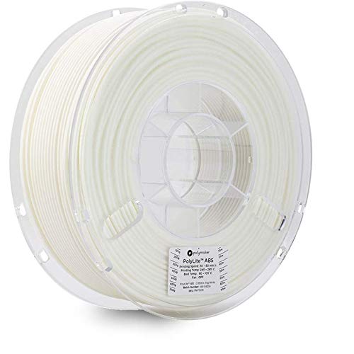 Polymaker ABS Filament 2.85mm White ABS, 1kg Spool Heat Resistant ABS Filament 2.85 - PolyLite ABS 3D Printing Filament