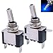 mxuteuk 2 pezzi 12V 20A blu LED interruttori a levetta a bilanciere per impieghi gravosi SPST ON/OFF 3 Pin auto camion nave ASW-07D-BU