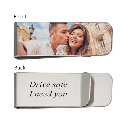 Personalized Money Clip for Men Custom Money Clip Engraved Photo Text LOGO Cash Credit Card Holder Moneyclips For Dad Husband3