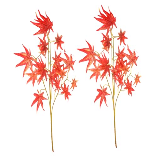 Branches de feuilles d'érable simulées de 8 pièces pour bricolage - 4