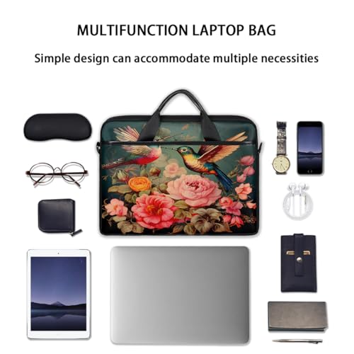 Maletín para laptop de 15 pulgadas con diseño floral miniatura 7
