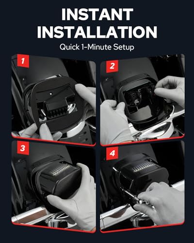 Image of Benlari LED Tail Rear Light, Turn Signal Brake License Plate Lights with Bracket Fit for Harley Davidson Touring Road Glide Street Glide Electra Glide Road King Heritage Dyna Sportster (Black)