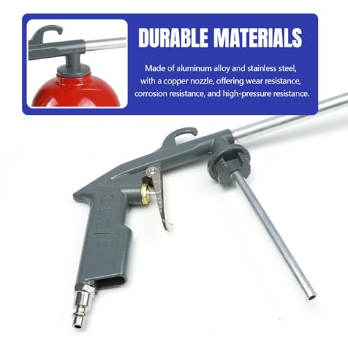 Image of Air Blow Gun Pneumatic Engine Cleaning Gun with 4Ft Hose, Aluminum Car Engine Cleaning Spray Guns, Vehicle Cleaner Degreaser Spray Tool for Narrow Space, Universal Fit (Straight Head+Bottle)