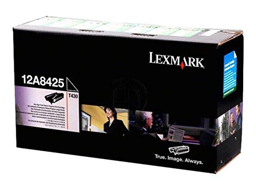 Toner noir Lexmark 12A8425 original pour imprimante Optra T 430