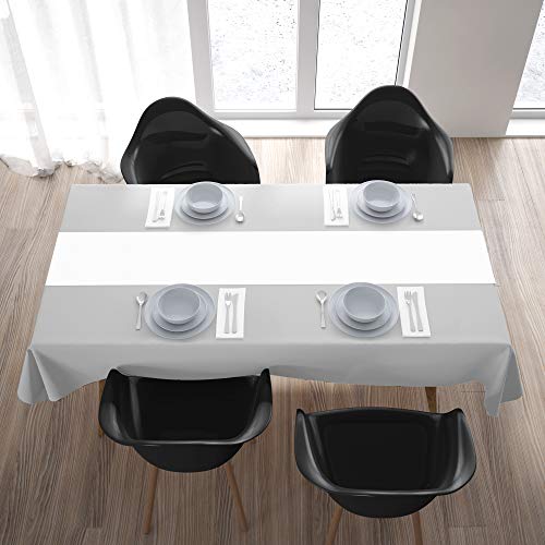 Encasa Homes Table Runner for 6 Seater Dining - White - Large 13"x72", 100% Cotton Plain Dyed Solid Colours Decorative Cloth for Party, Banquet, Restaurant & Outdoors - Machine Washable - Image 6