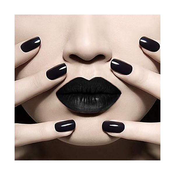 MAEPEOR Liquid Lipstick and Lipliner Set, 2PCS Set, Black, Matte Finish, Long Lasting, Waterproof, Non-Stick Cup, Velvety Lipgloss for Women and Girls