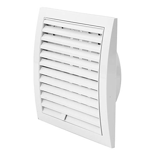 Preisvergleich Produktbild Ø 150mm Weiß Lüftungsgitter 190x190mm mit Schieberegler Abschlussgitter Insektenschutz ABS-Kunststoff Gitter