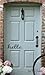 Hello in Cursive Wall Art Sticker Vinyl for Door 4.5" X 16"