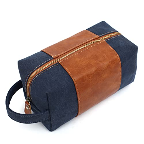 Pavrion Kulturbeutel für Trauzeugen, personalisierbar, graviert, Kosmetik-Organizer, einzigartiges personalisiertes Geschenk für Trauzeugen, Freund und Vater, Blau, Kulturbeutel Cover