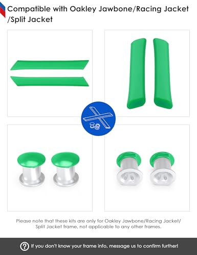 Image of BLAZERBUCK Replacement Earsocks & Bolt for Oakley Jawbone /Racing Jacket /Split Jacket Sunglasses - Dark Green