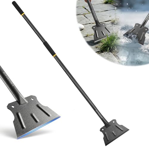 59" Floor Scraper,Ice Chipper,Heavy-Duty Flat Shovel,Garden Cleaning Shovel,Steel Long-Handled Ice Scraper for Driveway,Gardens and Outdoor Surfaces