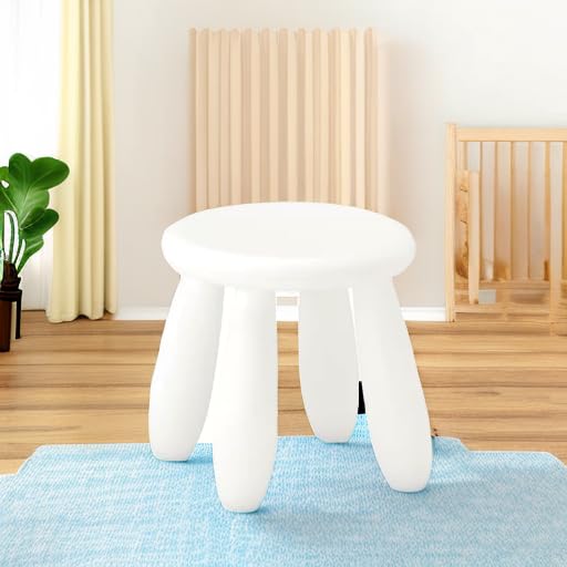 Image of Kids Step Stool, Kindergarten Study Stools, Lightweight Footstools are Sturdy and Durable, Very Suitable for Use in The Kitchen, Bathroom and Bedroom (White)