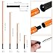 Soccer Agility Training Equipment: 6 Soccer Agility Poles, 20ft Agility Ladder, 10 Soccer Cones, 1 Jump Rope. Soccer Training Poles for Speed Training, Agility Training (Orange)