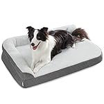 Lesure-Orthopedic-Dog-Bed-for-Large-Dogs-Large-Washable-Dog-Beds-with-Waterproof-Liner-and-Removable-Cover-L-Chaise-Big-Pet-Beds-with-Cozy-Faux-Fur-Linen-Fabric-36×27-inch-Grey