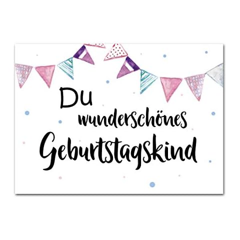 Birthday Card"Du Wunderschön-Kind" Postcard Birthday [German Language] Cover
