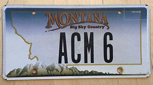 EpochSign Montana Vanity - Placa de matrícula de 6 x 12 Pulgadas de Al Art Alan ANN Martin Miller Marshall