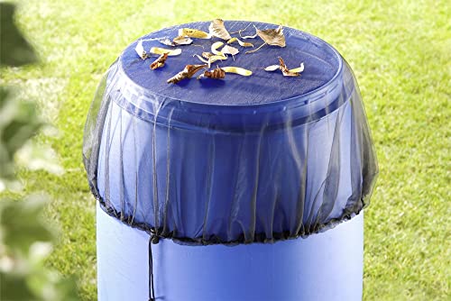 Maximex Regentonnen-Netz, verhindert Blätter in der Regentonne, besonders feinmaschig, hindert Mücken an der Eiablage, mit praktischem Zugband, passend für alle Regentonnen bis 80 cm, (Ø): 95 cm