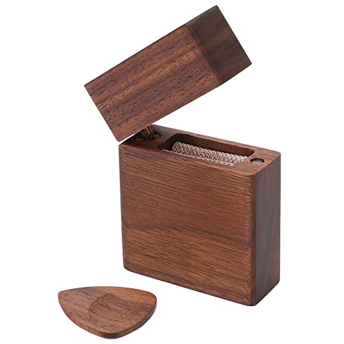 Porte-médiator de Guitare Bois Portable Briquet Forme Guitare Médiators Boîte avec Sac de Rangement Bon Cadeau - Les Beatles, Paul McCartney, John Lennon, RIngo Starr, George Harrison Porte-médiator de Guitare Bois Portable Briquet Forme Guitare Médiators Boîte avec Sac de Rangement Bon Cadeau