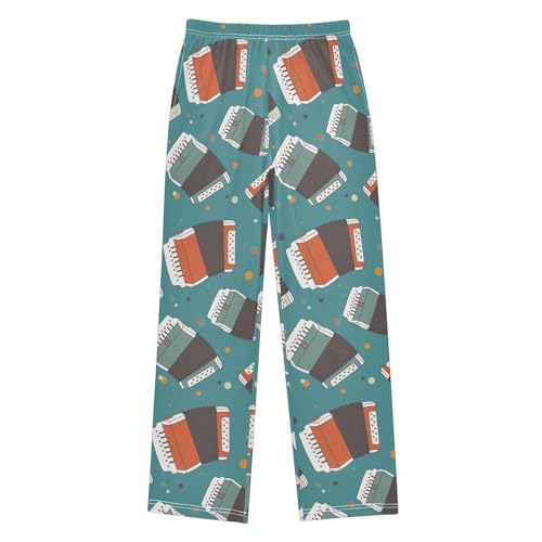 ZZKKO Musical Instruments Accordions Boys Pants for Kids Jogger Pants with Pockets S-XL